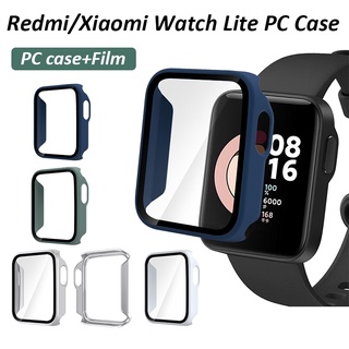2 in 1 Xiaomi Mi Watch Lite/Redmi Watch เคส PC กันชน พร้อมฟิล์มกระจกนิรภัย สําหรับ Xiaomi Watch Lite ป้องกันหน้าจอ กรอบป้องกัน