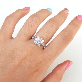 Square diamond (korea item) แหวนเพชร เครื่องประดับ แฟชั่น