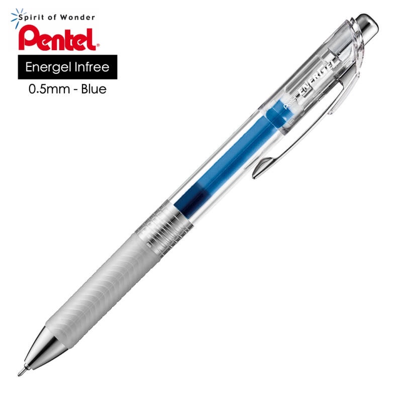 ปากกาหมึกเจลแบบกด-energel-infree-0-5-mm-น้ำเงิน