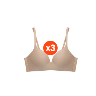 โปรโมชั่น : Sabina ซาบีน่า เสื้อชั้นใน INVISIBLE WIRE Set 3 ชิ้น ไร้โครง SEAMLESS FIT รุ่น Soft Doomm รหัส SBXH6001CD สีเนื้อเข้ม