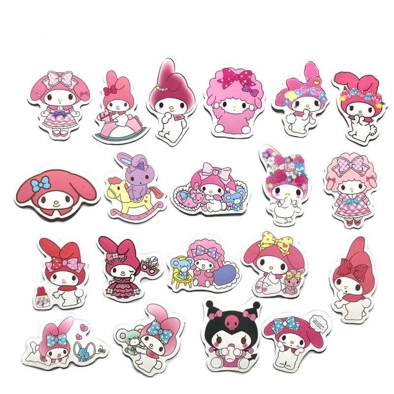 สติ๊กเกอร์-mymelody-20-มายเมโลดี้-40-ชิ้น-ซานริโอ้-sanrio-kuromi-สติ้กเกอร์-มายเม-เมโลดี้-myme-คุโรมิ-คิตตี้-hello-kitty