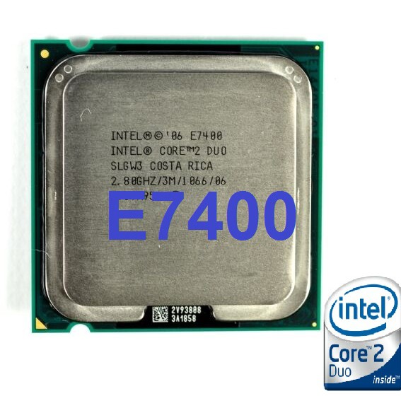 ซีพียู Intel CPU Core 2 Duo E7400 2.80GHz 3M Cache 1066MHz LGA 775 ...