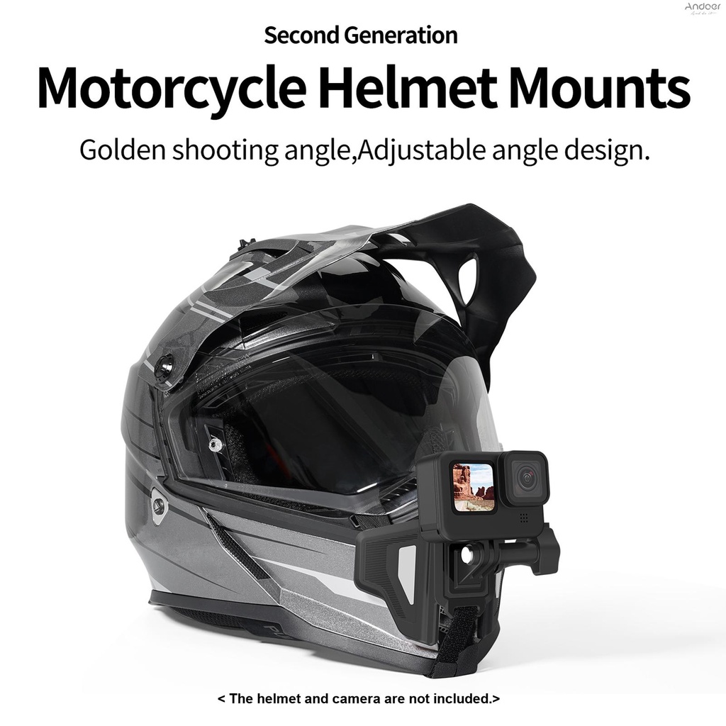 telesin-gp-hbm-mt2-yh-หมวกกันน็อครถจักรยานยนต์-อัพเกรด-เมาท์ยึดหมวกกันน็อค-มุมพับได้-ปรับได้-แบบเปลี่ยน-สําหรับ-gopro-hero-10-9-8-osmo-action-insta360-sports-camera-motorcycli