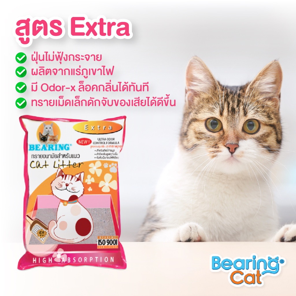 bearing-cat-litter-ทรายแมว-ทรายแมวแร่ภูเขาไฟ-ทรายอนามัย-สำหรับแมว-กำจัดกลิ่นได้ทันที-จับตัวเป็นก้อนทันที-3-kg