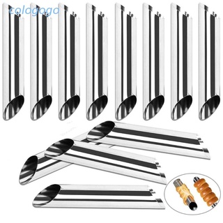 COLO  12 Pcs Cannoli Tube Stainless Steel Screw Croissant Mold Free Standing Pastry Cone Shaper Christmas Anniversary Party