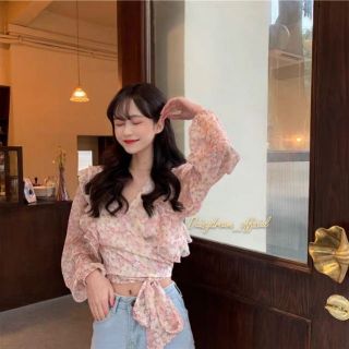 [พร้อ​มส่ง]​ Pink Flower Top