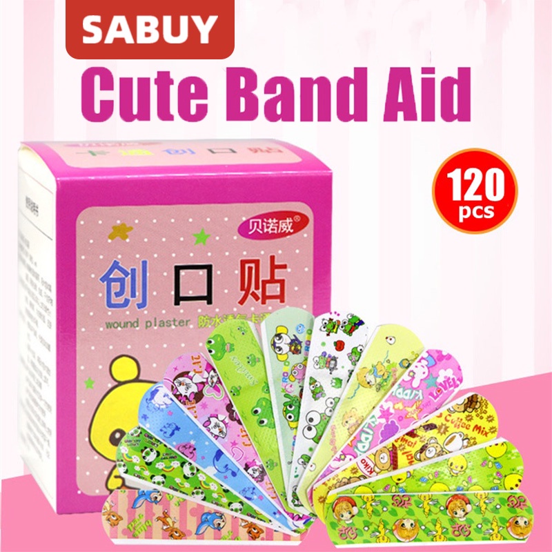 sabuy-120ชิ้น-พลาสเตอร์ปิดแผล-1-กล่อง-พาสเตอร์ยา-วงดนตรีช่วยเหลือ-พลาสเตอร์ลายการ์ตูน-พลาสเตอร์ยาลายการ์ตูน-พลาสเตอร์ยาเด็ก-พลาสเตอร์กันน้ำ-พาสเตอร์ปิดแผล