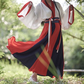 🔥Hot sale~ เผยแพร่ [Chiyao] Hanfu หญิงสไตล์จีนเดิมเอวยาว Wei-Jin ปกสิบสองชุดกระโปรงหักฤดูใบไม้ผลิและฤดูร้อน