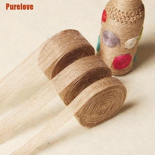 ( Purelove ) ม้วนริบบิ้นผ้าลินิน 10 เมตร สําหรับตกแต่ง Diy