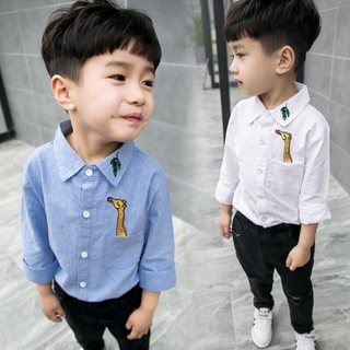 เสื้อเชิ้ตเด็กชาย 2-10 ปี เสื้อเด็กแฟชั่นลำลองสไตล์เกาหลี