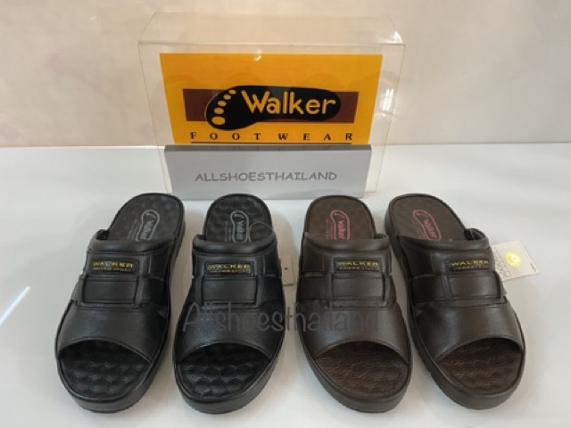 รองเท้าหนังแท้-walker-no-1338แบบสวม-พื้นยางดิบ-ทนทาน