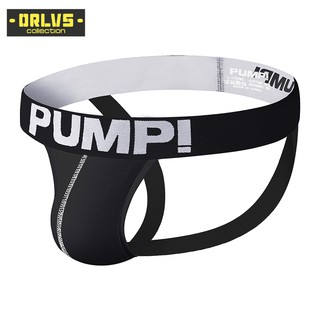 [ORLVS]Ready Stock PUMP Mens Thongs Underwear Breatahble Cotton U Pouch Jockstrap H600