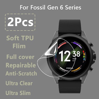Fossil Gen 5e Gen 6 ฟิล์ม TPU นิ่ม ฟิล์มกันรอยหน้าจอ สําหรับ Fossil Gen 6 Gen 5e Smart Watch ฟิล์มป้องกัน