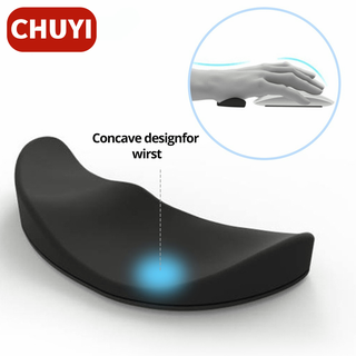 Ergonomic Handguard Mouse Pad Silicon Gel Non-Slip Streamline Wrist Rest Support Mat Computer Mousepad for Office Gaming PC