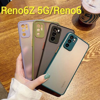 Reno7Z(พร้อมส่งในไทย)เคสขอบนิ่มหลังแข็งขุ่นคลุมกล้องOPPO Reno7Z 5G/Reno7 5G/A56 5G/A16K/A16/Reno6Z 5G/Reno6 5G