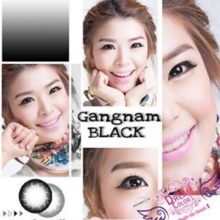 Gangnam Black (1) (2) สีดำ บิ๊กอาย ดำ โทนแบ๊ว ตาโต Dream Color1 Contact Lens Bigeyes คอนแทคเลนส์ สายตาสั้น ค่าสายตา