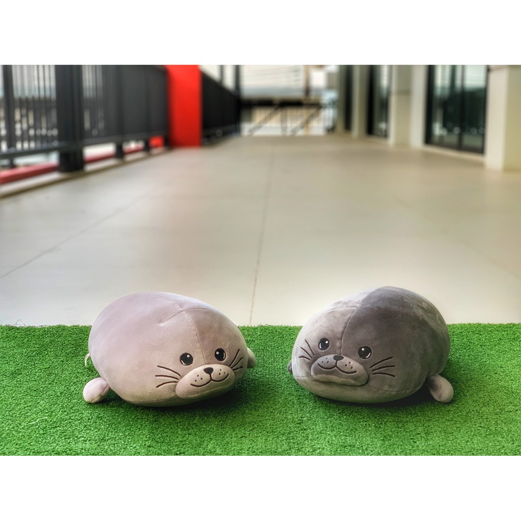 ตุ๊กตาแมวน้ำ-ท่าหมอบ-ไซส์-ss-seal-laying-down-stuffed-animal