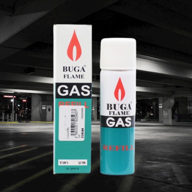 แก๊สกระป๋อง-บูก้า-buga-แก๊สเติมไฟแช็ค-buga-flame-gas-refill-เติมไฟแช็ค