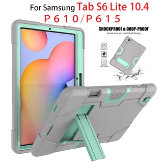เคสแท็ปเล็ต กันกระแทก ขาตั้งพับได้ สําหรับ Samsung Galaxy Tab S 6 Lite 10.4 P 610 / P615