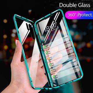 Huawei Nova 7 7se 5T 2i 4 4e 3 3i 3e Case กระจกสองด้านการดูดซับแม่เหล็ก Double  กระจกเทมเปอร์ 360 Full เคสมือถือ