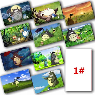 bestprice1920 สติ๊กเกอร์ การ์ด ซีรีย์ Totoro 10 ชิ้น / ชุด