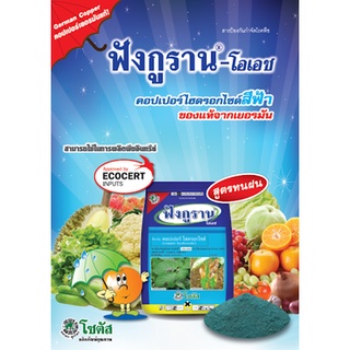 ☠ 1kg ฟังกูราน คอปเปอร์ไฮดรอกไซด์ กำจัดโรคพืช สารกำจัดเชื้อรา สารกำจัดแบคทีเรีย โรคใบไหม้ โรคราน้ำค้าง