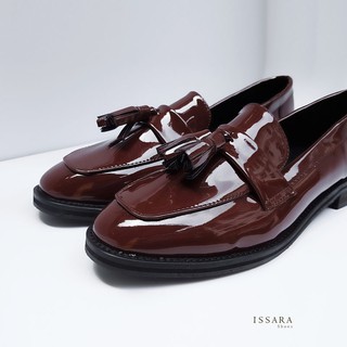ภาพขนาดย่อของภาพหน้าปกสินค้ารองเท้าหนัง NANA OKADA รุ่น Vintage มัน เงา ส้นเตี้ย จากร้าน issarashoes บน Shopee