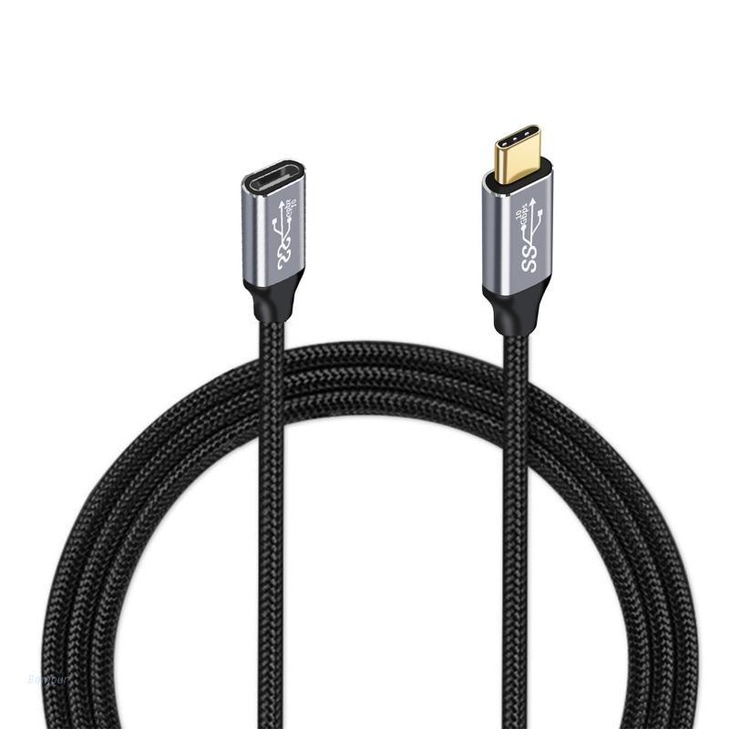 ภาพหน้าปกสินค้าBonjour PD 100W USB C Extension Cable Type C3.1 Gen 2 Male to Female Extender Data Cord for Cellphone Laptop