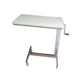 โต๊ะคร่อมเตียงบุโฟเมก้าสีขาว&lt;PSS&gt;
