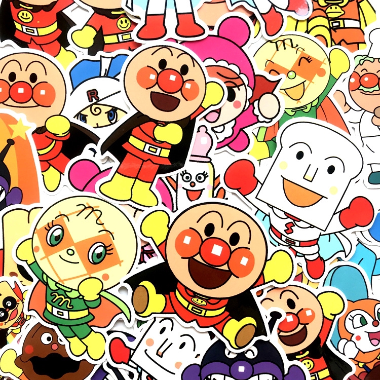 สติกเกอร์-พิมพ์ลายการ์ตูน-anpanman-กันน้ำ-57-ชิ้น