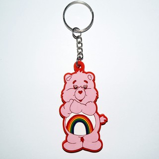 พวงกุญแจยาง care bear rainbow หมี แคร์ แบร์