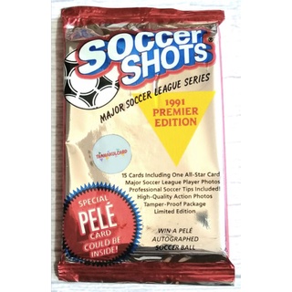 สินค้า (Sealed Pack) 1991 SOCCER SHOTS MSL PREMIER EDITION (ซองสุ่มการ์ดนักฟุตบอล เปเล่)