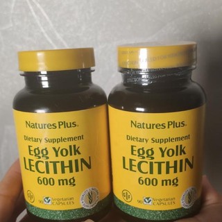 💥Pre order💫💫🇺🇸Natures Plus, Egg Yolk Lecithin, 600 mg, 90 Vegetarian Capsules