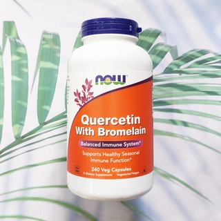 สินค้า เควอซิทิน โบรมีเลน Quercetin with Bromelain 240 Veg Capsules (Now Foods®) สนับสนุนสมดุลภูมิคุ้มกัน
