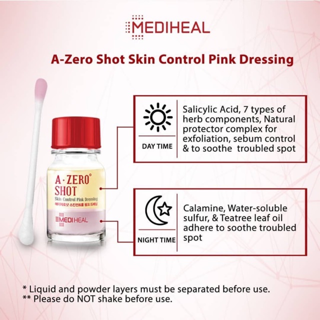 /  Mediheal A Zero Shot Skin Control Pink  Dressing Powder     | Shopee Thailand