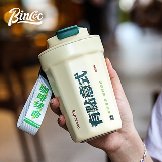 Bincoo แก้วกาแฟสเตนเลส แบบพกพา แก้วกาแฟ ความร้อน