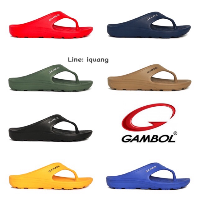 ภาพหน้าปกสินค้าแตะหนีบ Gambol ใส่จ๊อกกิ้งได้  ​8สี รองเท้าแตะจ๊อกกิ้ง GM41125 ดำ กรม ตาล น้ำเงิน เหลือง แดง เขียว Size 4-9 (37-42) จากร้าน q_shoes บน Shopee
