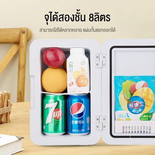 ภาพขนาดย่อของภาพหน้าปกสินค้าอัพเกรดรุ่นใหม่ขนาด8ลิตรตู้เย็นมินิแช่เย็นในบ้านรถตู้เย็นพกพามินิในหอพักตู้เย็นน้อยอบอุ่น ตู้เย็นหอพัก จากร้าน situation98 บน Shopee ภาพที่ 5