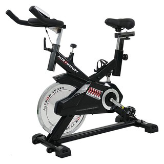 เครื่องจักรยาน ALTROM SPORT AM-SP7808 สีดำ จักรยาน Spin Bike ผลิตจากวัสดุเหล็กคุณภาพเยี่ยม แข็งแรง คงทน มีระบบวัดชีพจร