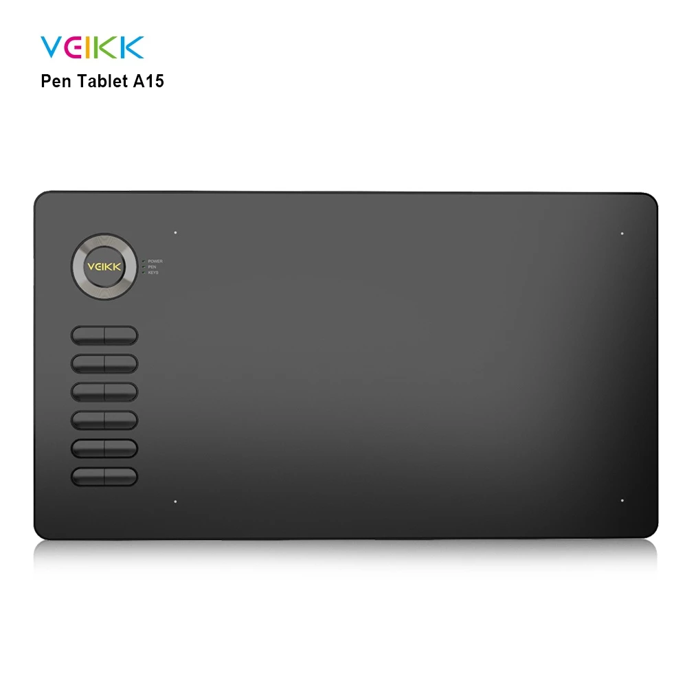 VEIKK A15 เมาส์ปากกาดิจิทัลขนาด 10x6 นิ้ว รองรับแรงกด 8192 ระดับ พร้อมปากกาไร้แบตเตอรี่และปุ่มลัดปรับแต่งได้