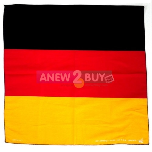 ภาพหน้าปกสินค้าผ้าพันคอ ผ้าโพกหัว ลายธงเยอรมัน (Bandana Germany Flag Scarf German Badge)
