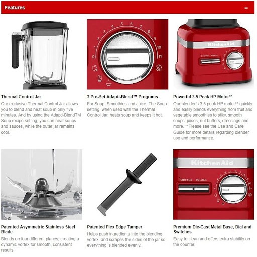 kitchenaid-kitchenaid-5ksb8270bca-artisan-premium-blender-candy-apple-เครื่องปั่น