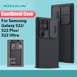 NILLKIN เคสโทรศัพท์มือถือ ป้องกันกล้อง แบบเลื่อนได้ สําหรับ Samsung Galaxy S22 Ultra S22 S22 Plus