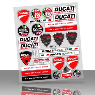 สติกเกอร์สะท้อนแสง DUCATI กันน้ํา สําหรับติดตกแต่งถังน้ํามันรถจักรยานยนต์ DUCATI MONSTER 795 796 821 1200S