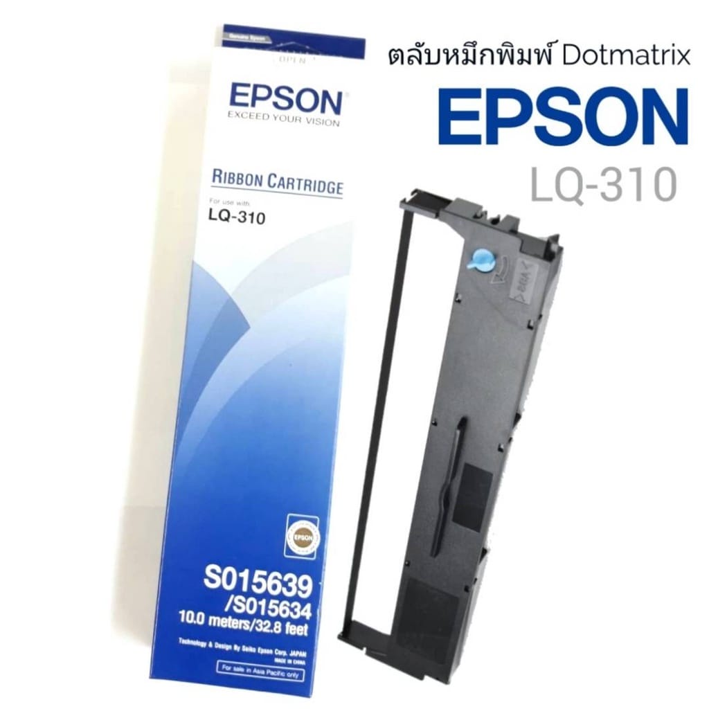 รูปภาพสินค้าแรกของLQ310 ตลับผ้าหมึกดอทฯ EPSON S015639 LQ-310 จำนวน 1 กล่อง