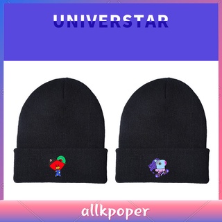 สินค้า KPOP BTS Knitted Hat  UNIVERSTAR Korean Version Keep Warm Cold Protection Wool cap