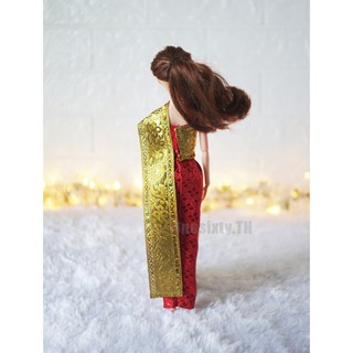 ภาพขนาดย่อของภาพหน้าปกสินค้าชุดไทยตุ๊กตาบาร์บี้ : ชุดไทยสีแดง สะไบทอง ไม่รวมตัวตุ๊กตา จากร้าน onesixty.th บน Shopee
