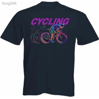 ◕✘เสื้อยืดขี่จักรยาน Funny Bike Cyclist Mountain Mtb Racing Road Vibrant Men s Round Neck Korean Style 100% Pure Cotton