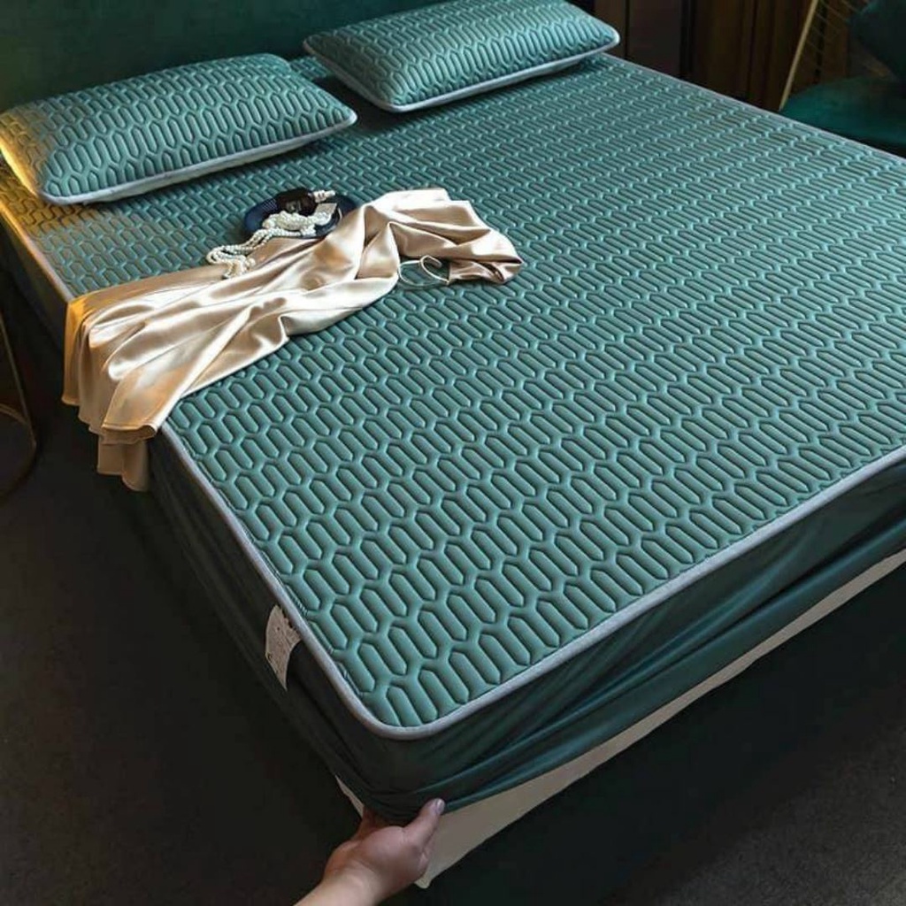 ผ้าปูที่นอนยางพาราเกรดพรีเมียม-ขนาด-6-ฟุต-สีพื้น-มีให้เลือกถึง-6-สี-คราม-เขียว-ฟ้า-เทา-เบจ-ชมพู-กรม