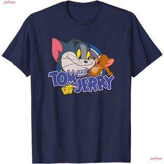ไตล์เกาหลี เสื้อยืดแฟชั่นเกาหลีสำ Tom And Jerry Friendly Enemies T-Shirt หรับผู้ชายและผู้หญิง ภาพการ์ตูน ดพิมพ์ล